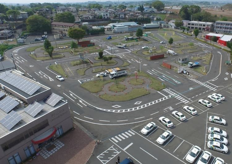 赤城自動車教習所の教習コースを上から見たところ