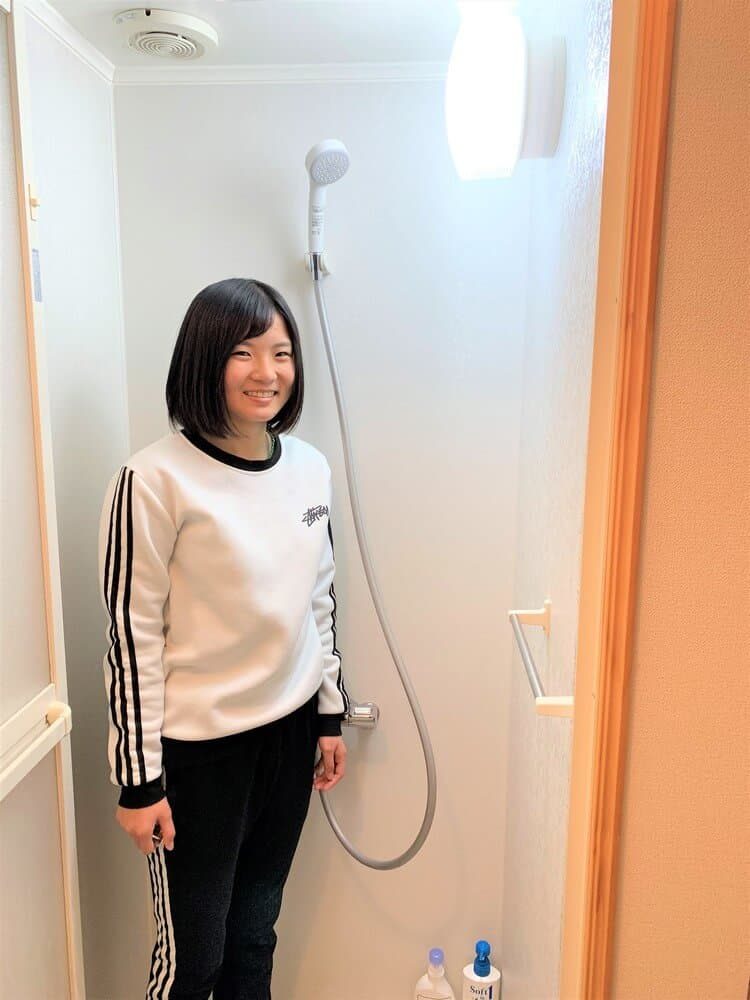 イナバ自動車学校の校内宿舎のシャワールーム