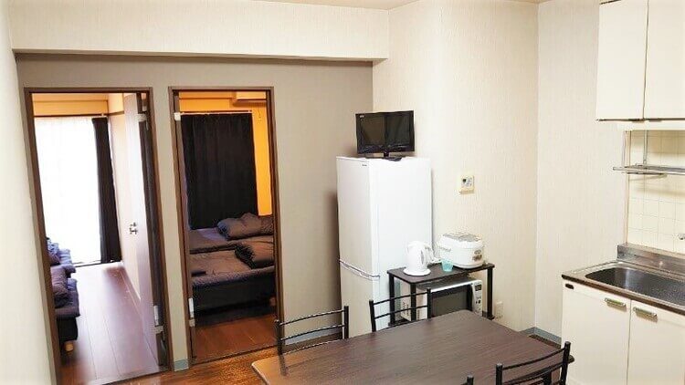 ウイングレジデンスの2Kタイプの部屋