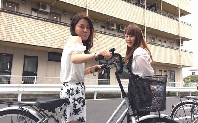 佐野合宿所の前のレンタル自転車